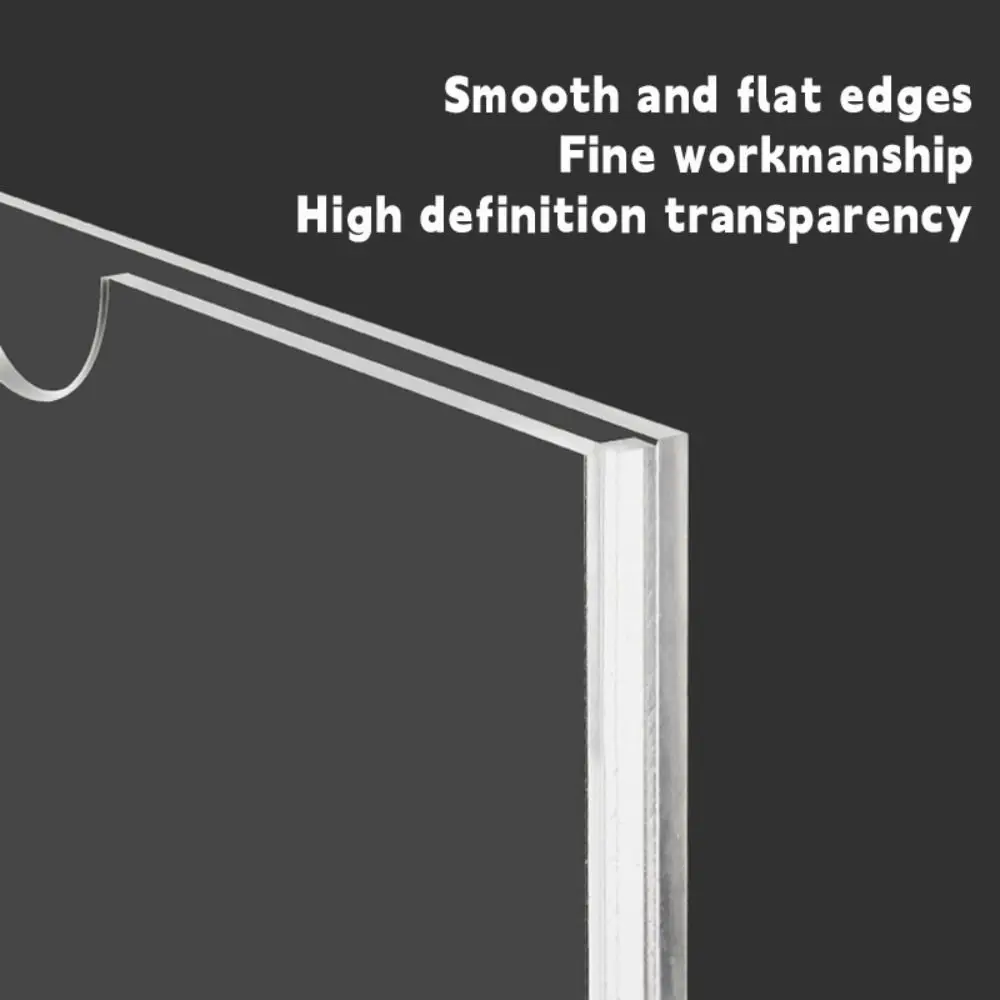 Durable Acrylic Label Holder Clear Self-Adhesive Card Holder Double Layer Multifunctional Sign Holder Card Display