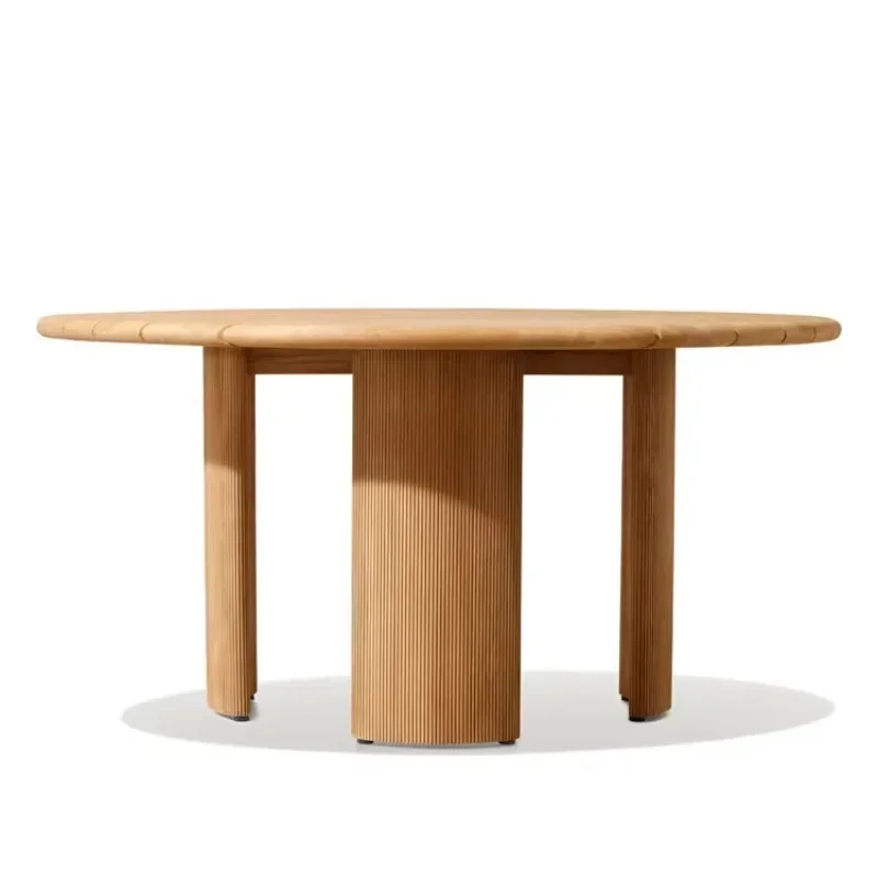 American modern dining room furniture, all-weather wooden rectangular round, outdoor teak dining table