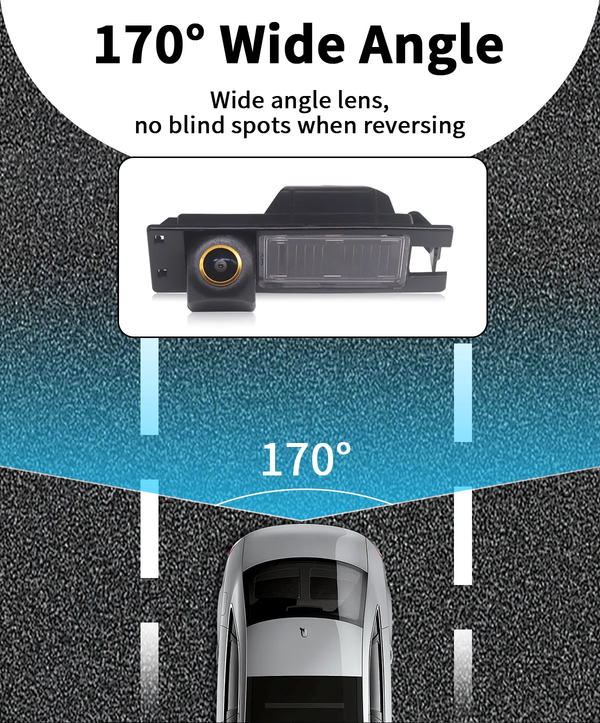 AHD Dynamic Traject 170 ° Auto-Rückfahrkamera für Opel Astra H J Corsa D Meriva A Vectra C Zafira Insignia – Detail 9