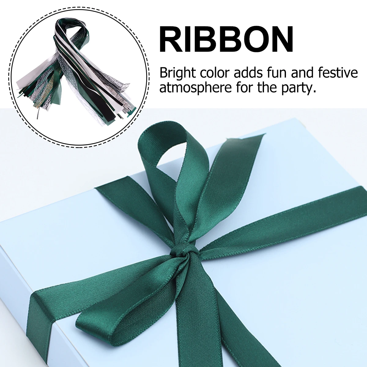

22Pcs Hairband Ribbon Set Dark Green DIY Cloth Ribbons for Hair Bows Hair Accessories Craft Decoration Supplies