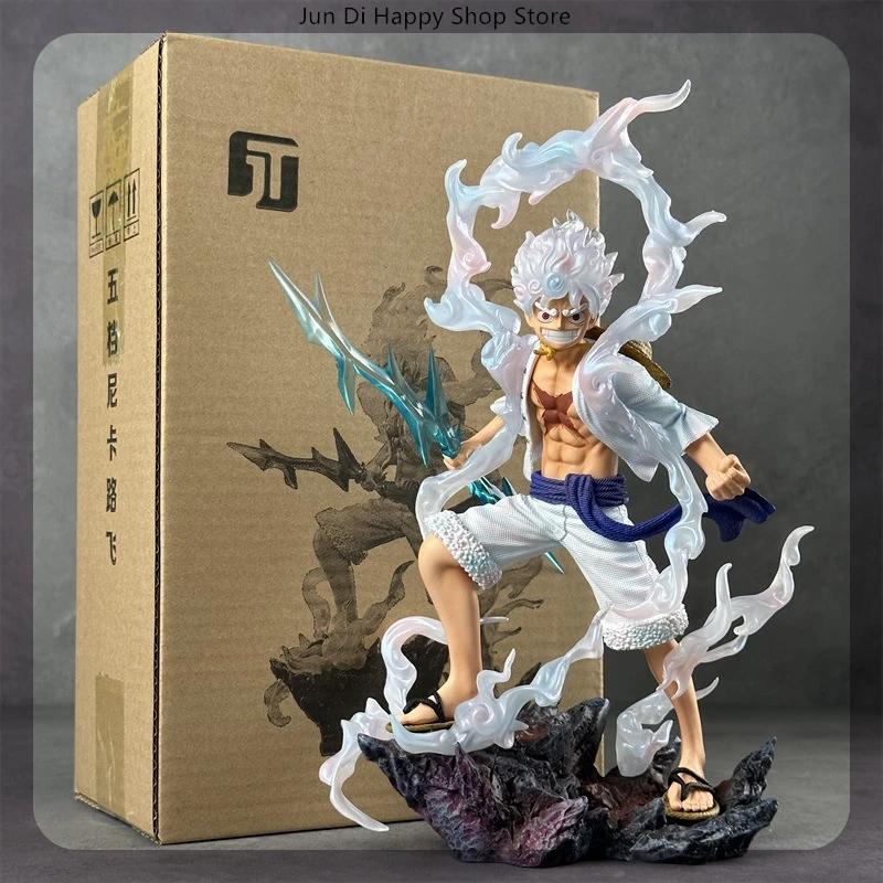

24.5cm One Piece Luffy Nika G5 Lightning Laugh Anime Figure Model Statue Collection Desktop Decoration Ornament Toy Fans Gift