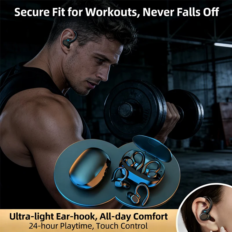 SP16-Sports Wireless Earphones BT over Ear Buds with Earhook