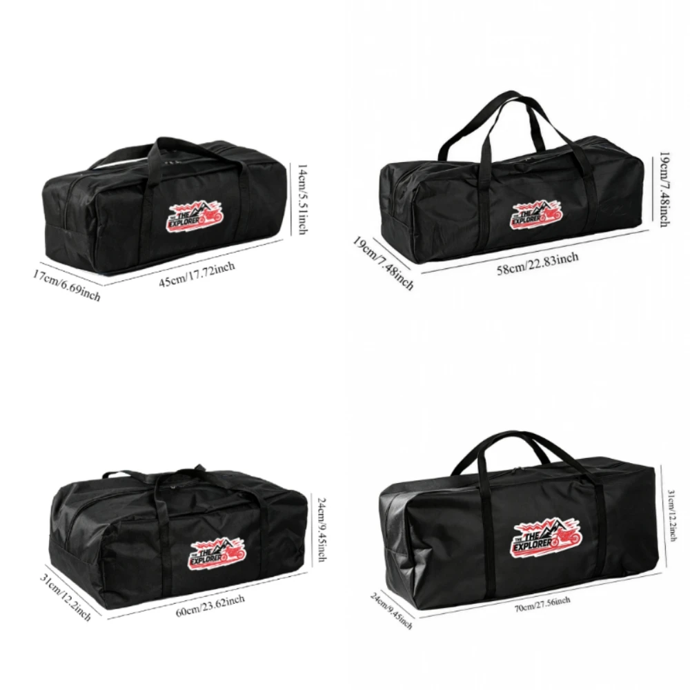 600D Oxford Large Capacity Motorcycle Saddle Bag, Multifunctional Luggage for Travel Camping