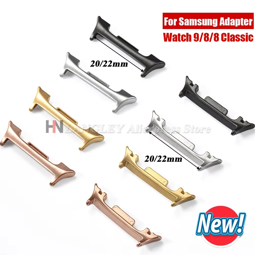 Uhrenadapter für Samsung Galaxy Watch 8 Classic Uhrenarmband Edelstahl-Verbinder für Galaxy Watch 9/8 20mm 22mm Zubehör
