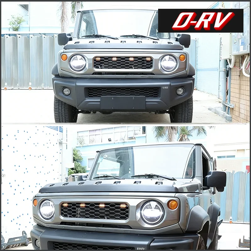 4PCS LED Front Grille Lights Kit for Suzuki Jimny JB64/JB74W (2019-2026) - 4pcs, White & Yellow Upgrade Car Light Accessories