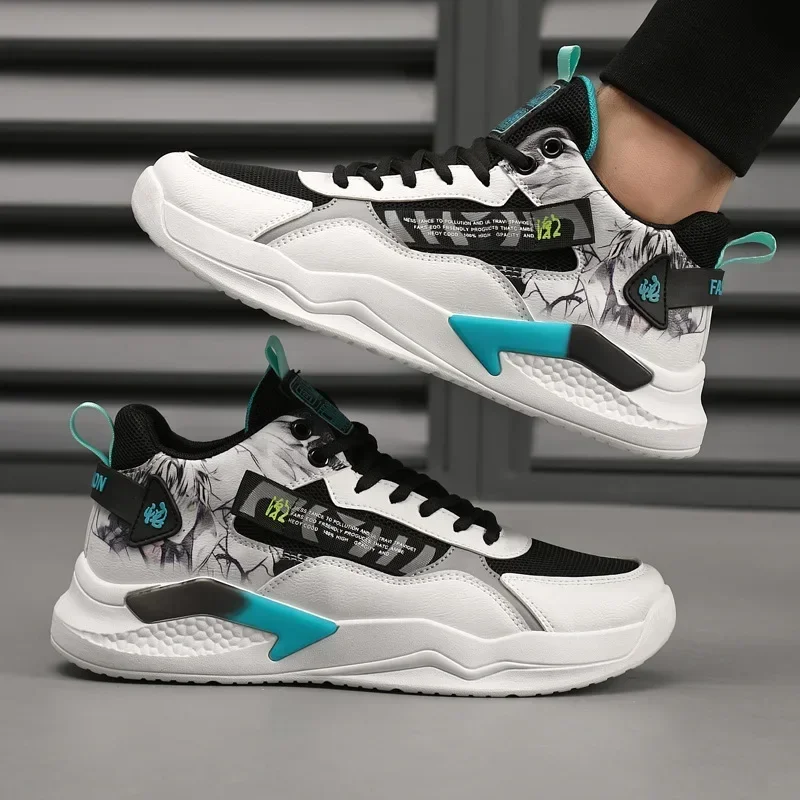 Sneakers Male Vulcanized Shoes Lace-up Outdoors Men‘s Comfortable Casual Footwear Breathable Modern Sport Shoes for Men