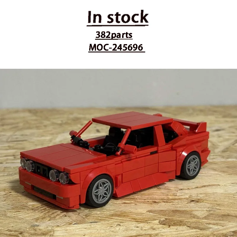 

MOC-245696 Новая модель городского спортивного красного суперкара из строительных блоков, 382 детали, MOC, креативный подарок для мальчиков на день рождения или Рождество