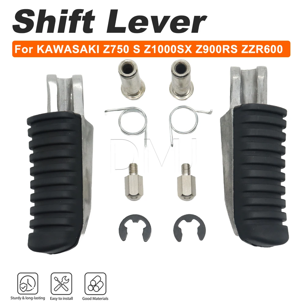 Motorcycle Front Footrest Foot Pegs Pedal For KAWASAKI Z750 S Z1000SX Z900RS ZX6R ZX9R ZX12R ZZR 600 1200 VERSYS 650 1000 SE