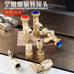 R22 R410 Refrigerant Charging Valve Air Conditioning Refrigerant Liquid Safety Valve Copper and Fluorine Safety Valve