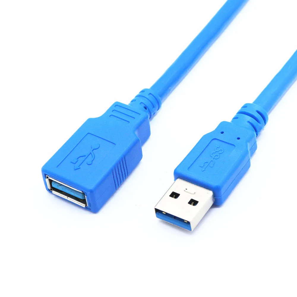 USB 3.0 męskiego od do USB 3.0 żeńskiego przedłużacza AF USB3.0 0.3m 0.5m 1m Super prędkość konwerter do kabla danych Adapter do TV PC