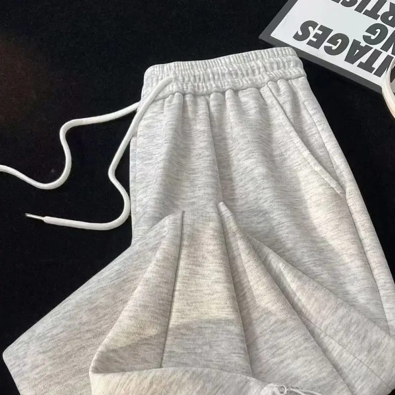 Jogger Casual Drawstring Pant Loose Unisex High Waist Stretchy Straight Pants Spring Autumn Trend Fashion Baggy Gym Sweatpants
