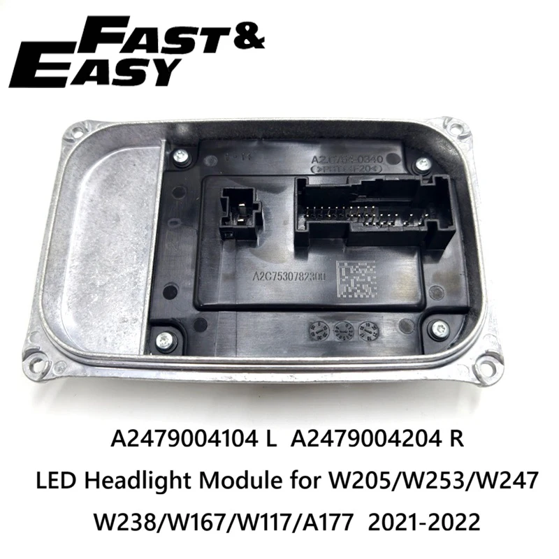 Aftermarket new A2479004104 A2479004204 LED Headlight Module for W205 W253 W247 W238 W167 W117 A177 2021-2022 need Programming
