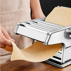 Roestvrijstalen handmatige pastamaker Machine Huishoudelijke keuken Handslinger Gebakroller Spaghetti Noodle Maker