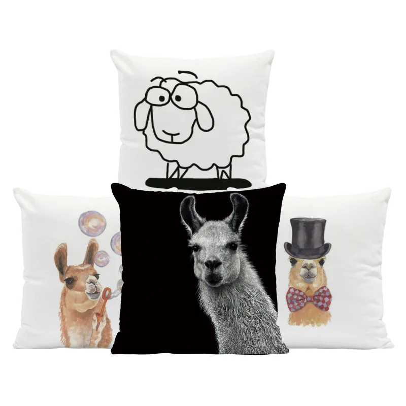 

Funny Dog Animal Decorative Pillowcases Cute Puppy Pillows Case Sofa Bed Home Decor Throw Pillow Cover for Living Room 45x45