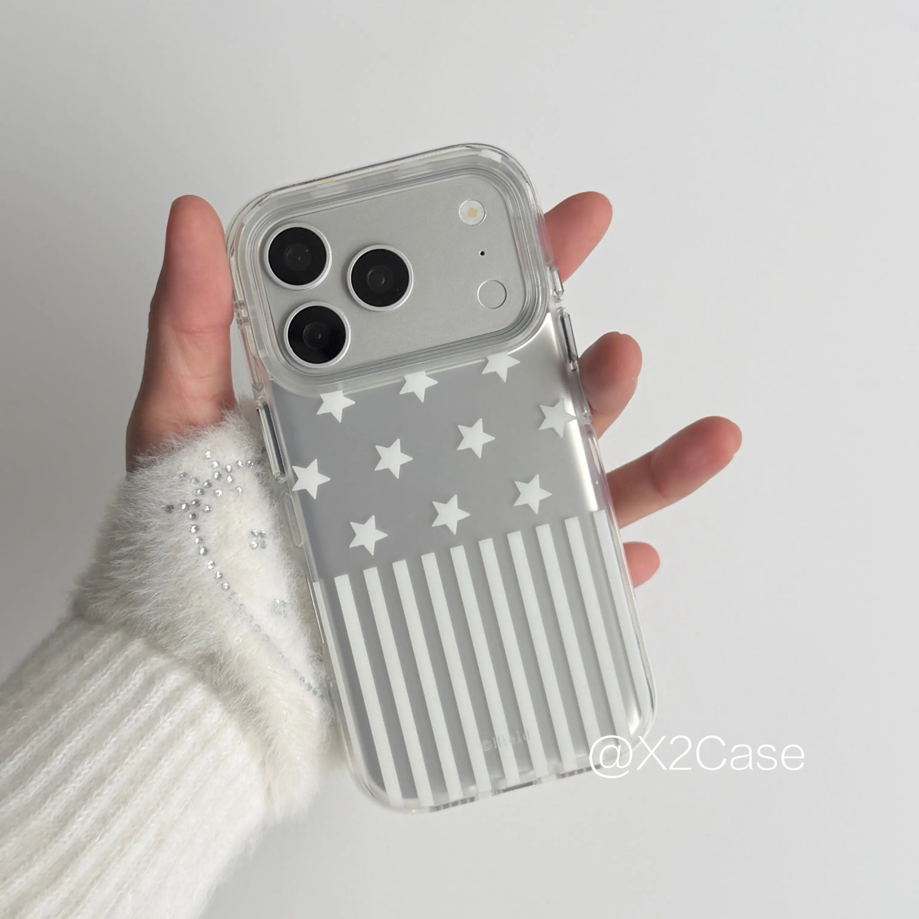 Korean Ins Niche Silver White  - Y2K Phone Accessories ulasan dan harga