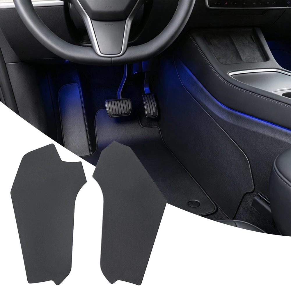 For Tesla Model Y 2021-2024 Car Central Control Side Anti Kick Pad ABS Console Side Anti-dirty Protective Pads Auto Accessories