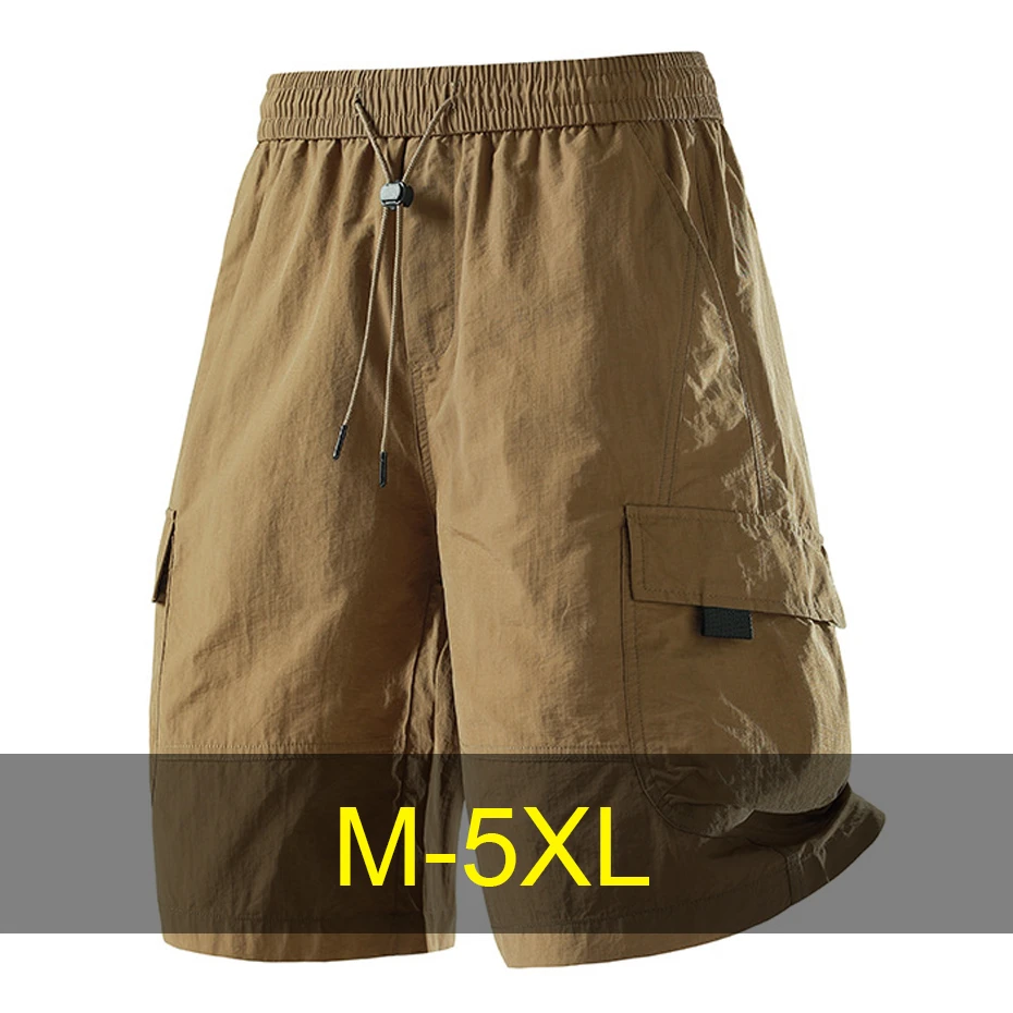

5XL Plus Size Cargo Shorts Men Summer Breathable Short Pants Fashion Casual Shorts Male Big Size 5XL