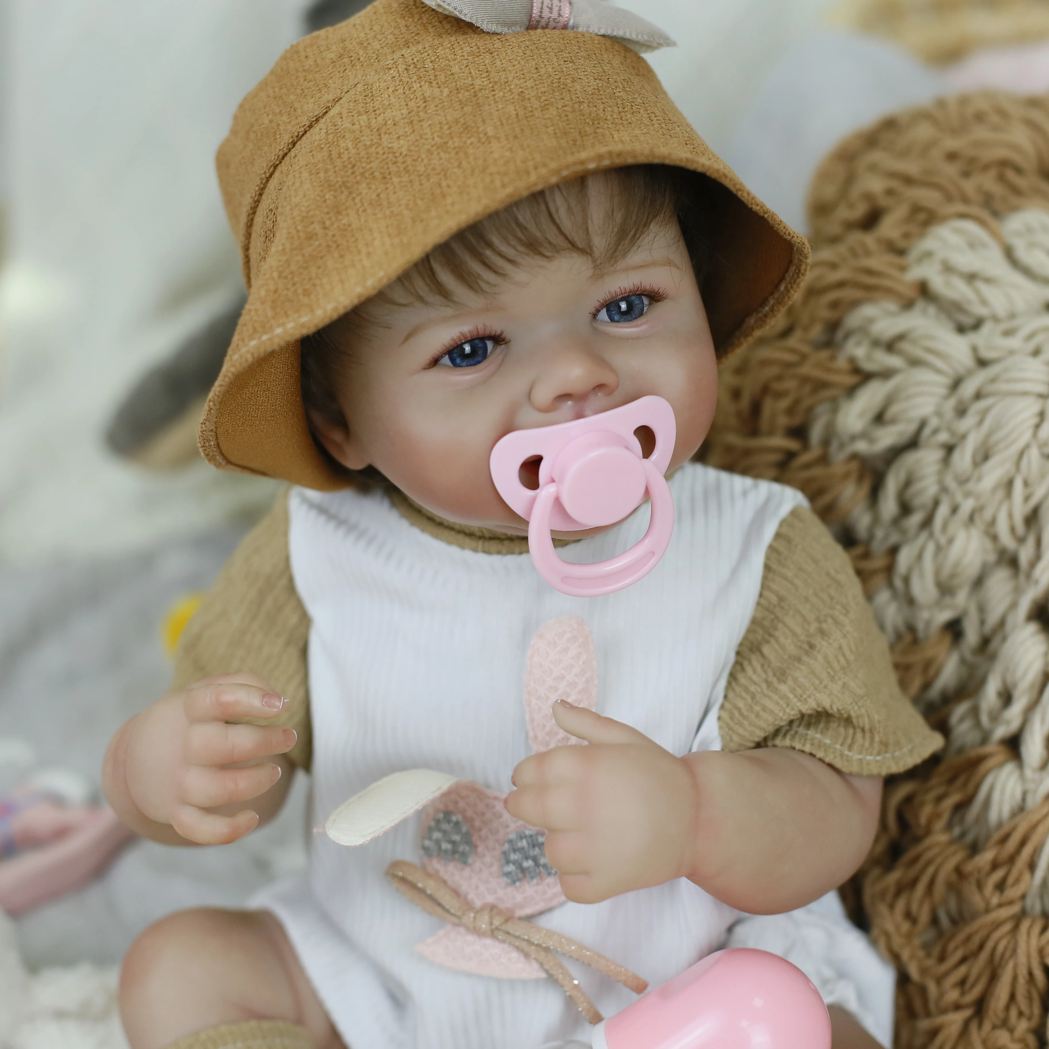 Lifereborn 18Inch Realistic Newborn Reborn Doll with Clothes Handmade Soft Vinyl Girl Baby Toy Bebe Toddler Dolls for Kids Gifts