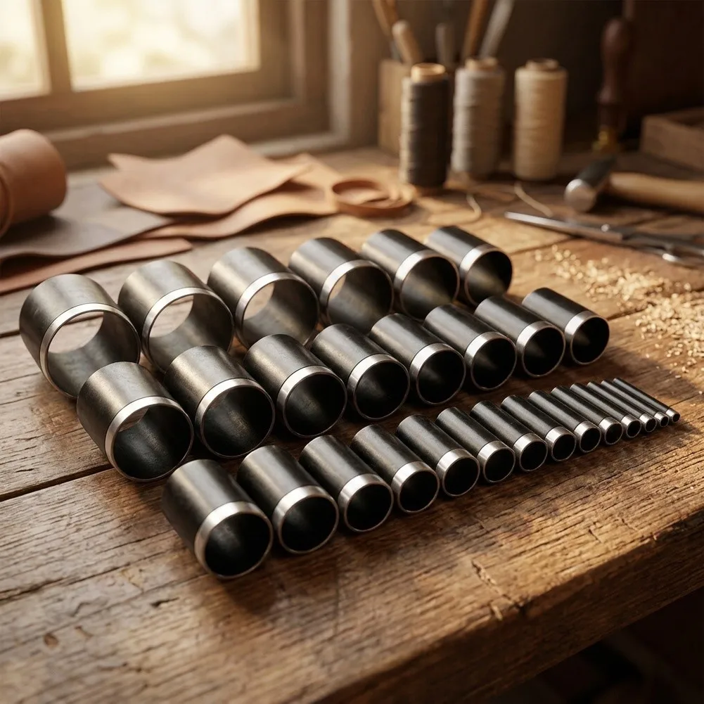 25-Piece For Leather Punch Tools with Balanced Weight Distribution and Secure Grip for Repeatable Hole Placement