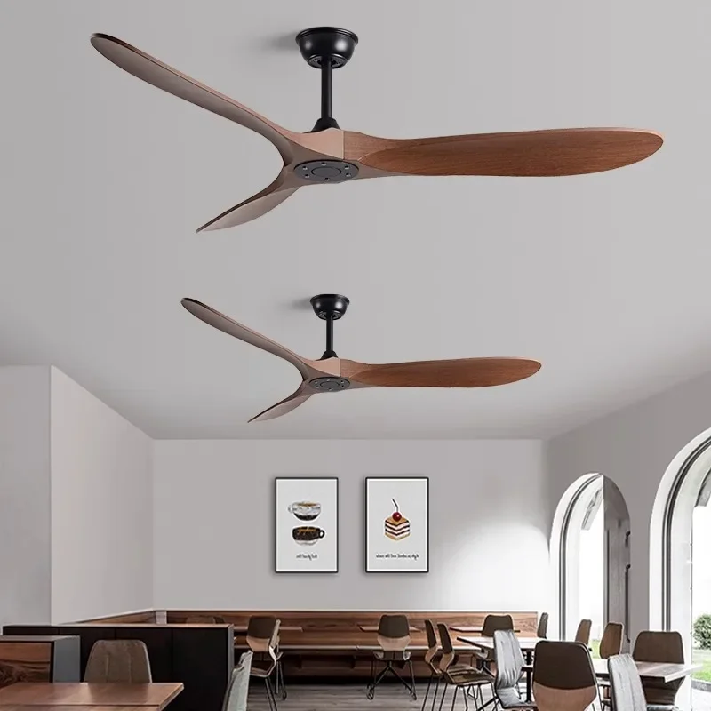 36 42 52 60 Inch Ceiling Fan Industrial Vintage ABS Ventilator No Light Remote Control for Commercial Home Coffee Shop Decorate