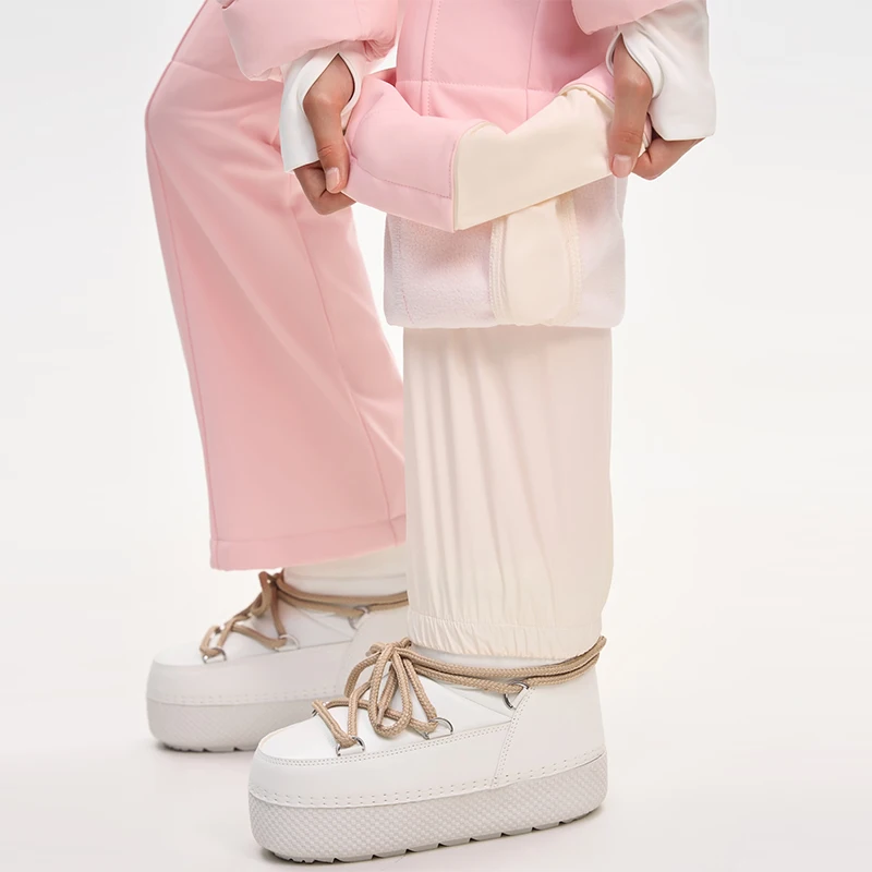 Verdickter einteiliger Skianzug für Damen, Kunstfell, mit Kapuze, Quasten, Mantel, hoher Taillengürtel, Overall, 2022, Winter, winddicht, wasserdicht, Skibekleidung – Detail 19