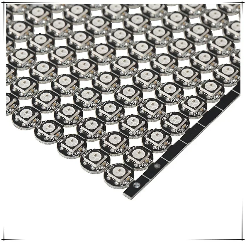 DC5V WS2812B LED Chip with Heatsink Board Individually Addressable WS2811 IC 5050 SMD RGB LED 10x3mm Black/ White PCB 50-100Pcs