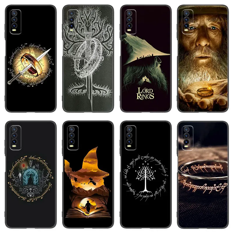 The L-Lord of the R-Rings Black Silicone Phone Case For Vivo V27 V29 e V30 X80 X90 Pro Y17 Y21 Y22 Y33 S Y16 Y20 Y27 Y35 Y36 Y55