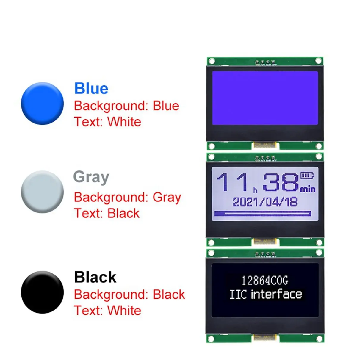 12864 IIC LCD Module 128X64 ST7567S COG Graphic Display Screen Board LCM Panel Dot Matrix Screen for A