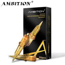 Ambition Glory Tattoo Cartridge Needles 20pcs 0.25mm 0.3mm 0.35mm Round Liner Shader Magnum Tattoo Supplies 1RL 3RL 5RL 7rm 9rm