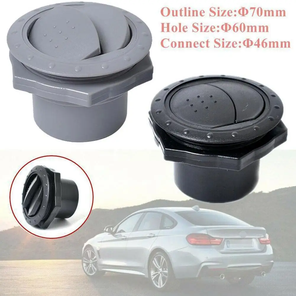 New Universal 60mm 2.35 Inch Round Car Air Outlet Vent For RV Bus Boat Yacht Auto Replacement Parts Air Conditioning Vent G E1I4