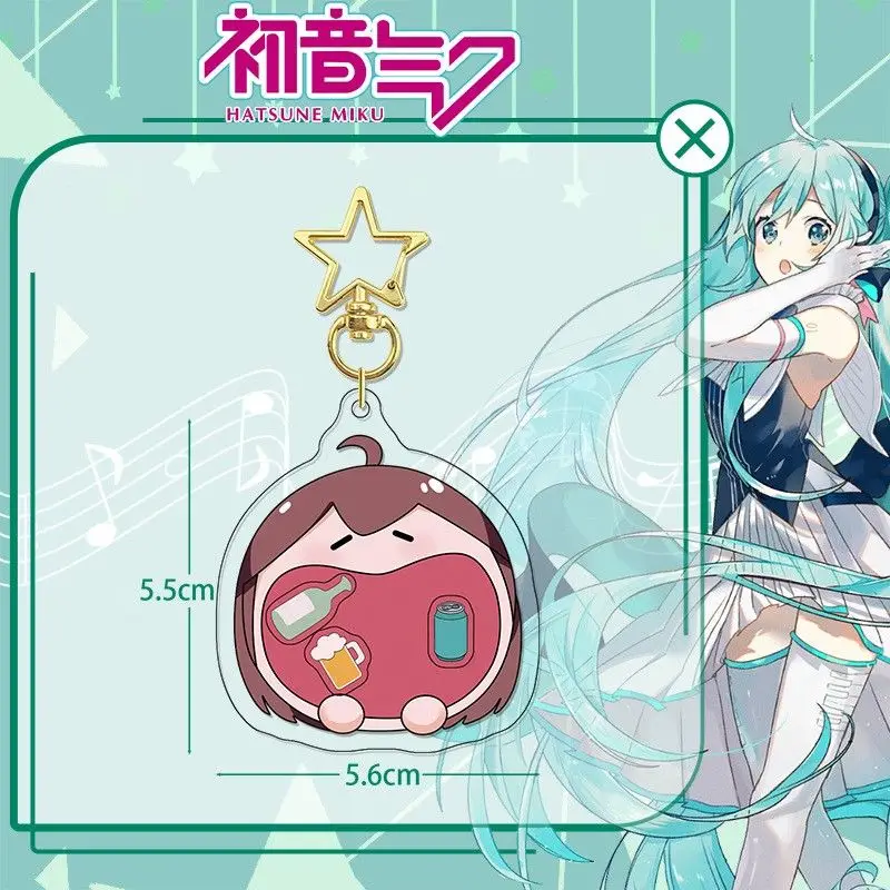 Hatsune Miku Acryl-Schlüsselanhänger Niedlicher Cartoon Hochwertiger Anime-Anhänger Geeignet für Rucksack Auto-Dekoration Sammlung Freunde Geschenk – Detail 6