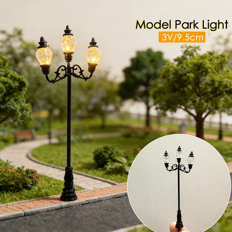 1/87 HO Scale Model trains Railway park garden Street Light 3V Lamppost Lamps/Model Park Lamps/Train Layout Model Park Scenery