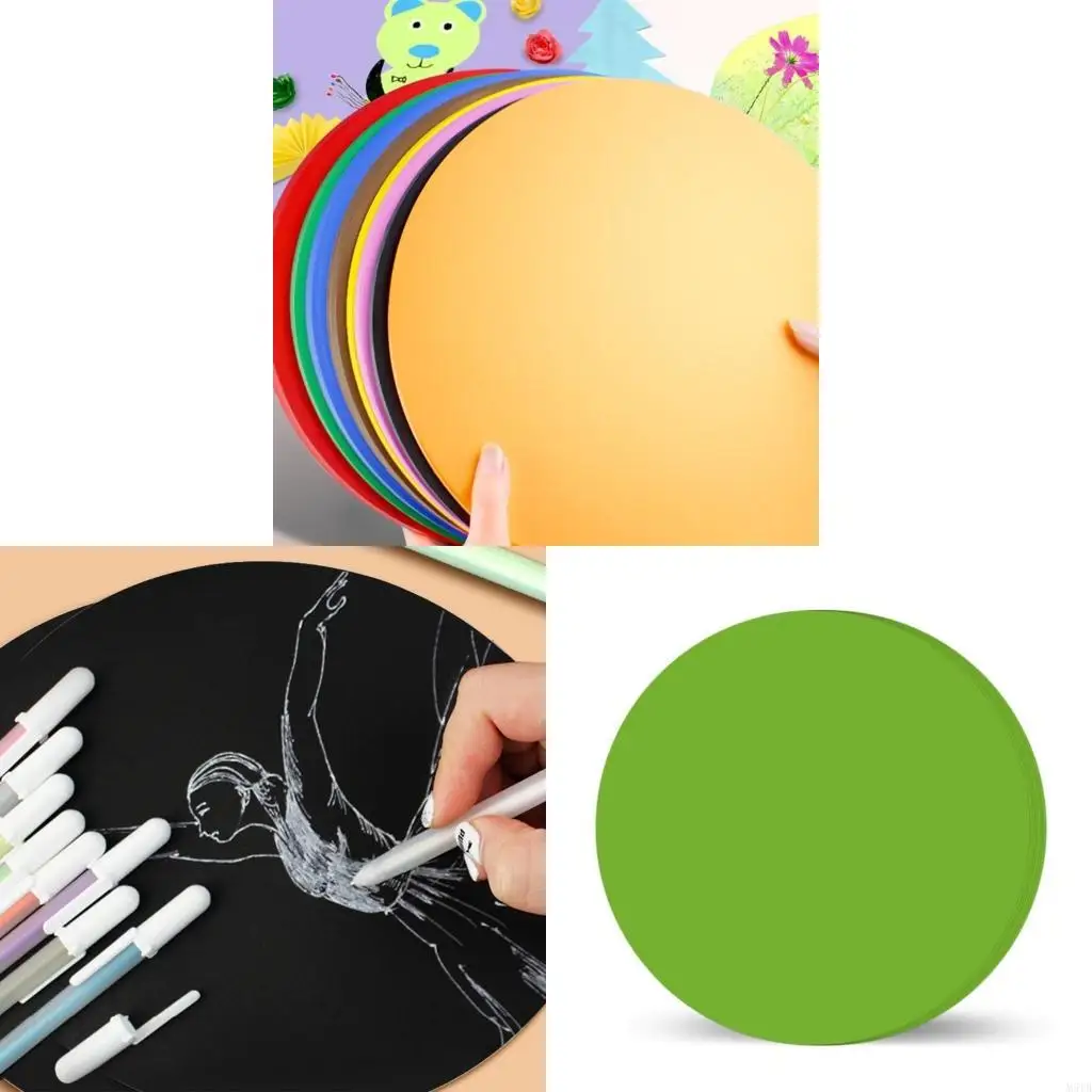 M5TB 20Pieces Grandes círculos 13 polegadas cor redonda cor redonda 33 artesanato corte