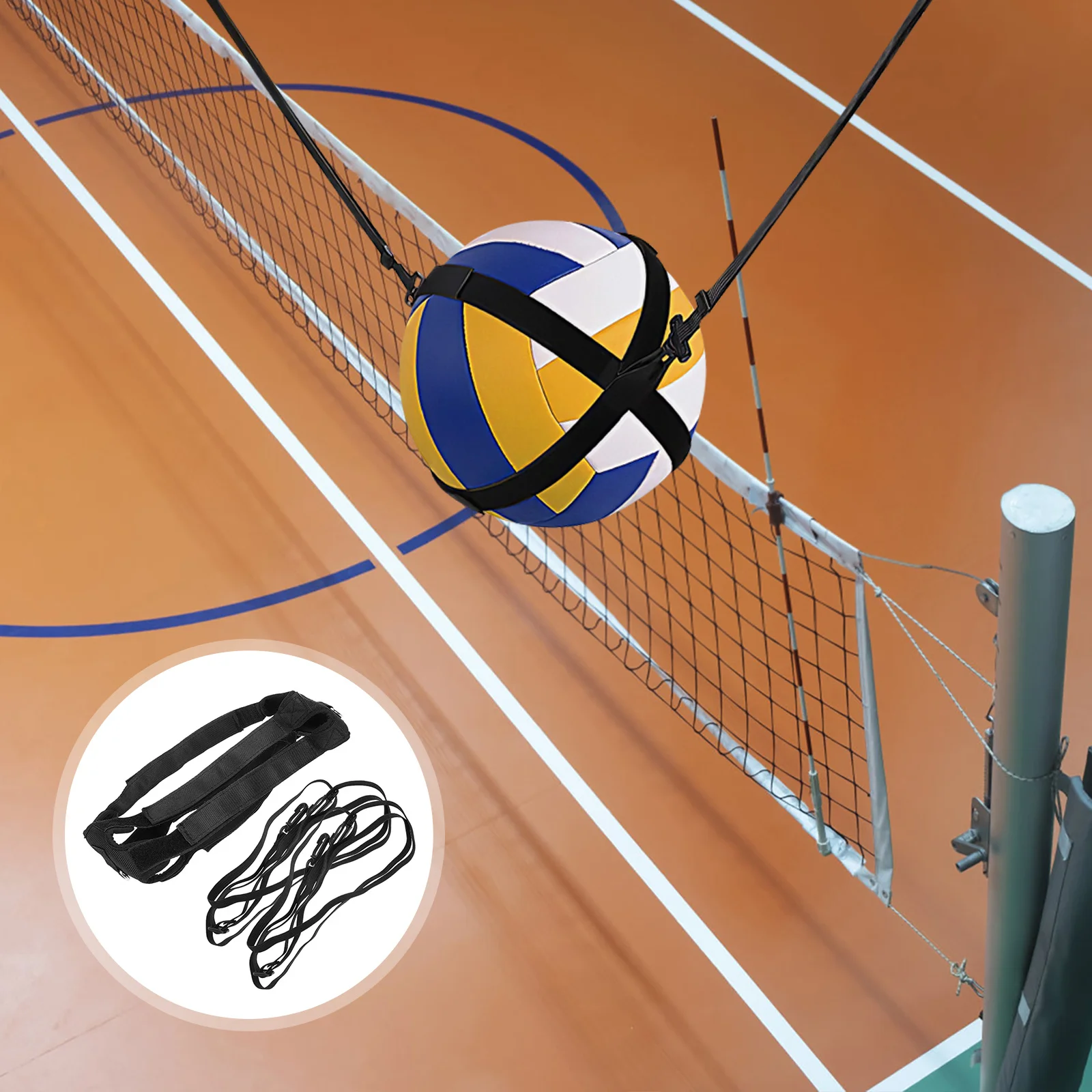 

1Set Portable Volleyball Trainer Nylon Strap Improve Skills Hitting Spiking Serving Home Gym Use Volleyball Training