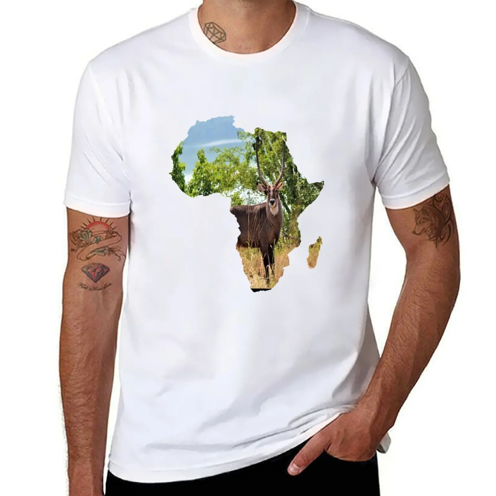 

Africa map T-Shirt t shirts for man graphic tees t shirts cotton 100% T-Shirt