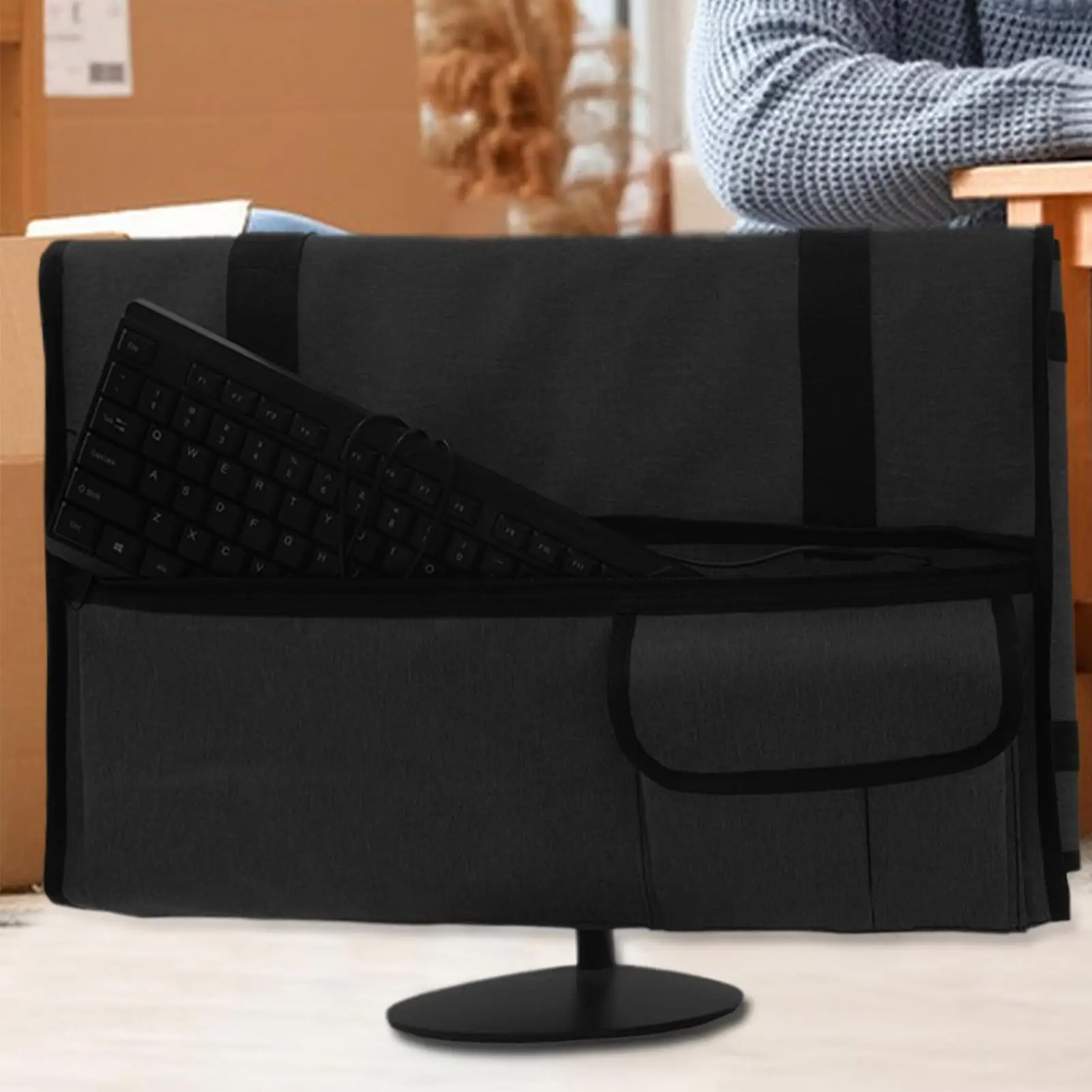 

Travel Carrying Case for Desktop Computer Adjustable Travel Carrying Case Computer Protective Sleeve Moving monitor storage bag