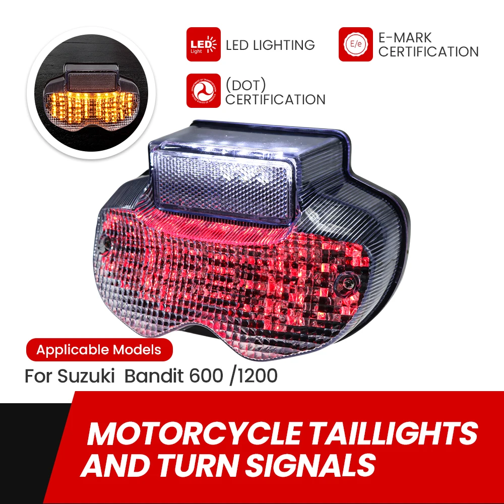

Motorcycle LED Taillights Brake Assembly With Steering Rear Tail Light For SUZUKI BANDIT 600 00-05 1200 01-05 Motorbike Parts