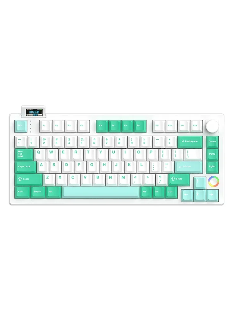 Imagem -06 - Olá Ganss-teclado Mecânico sem Fio para Jogos Junta Rgb Hot Swap Acessórios pc Gamer Presentes de Escritório Modos xs 75t