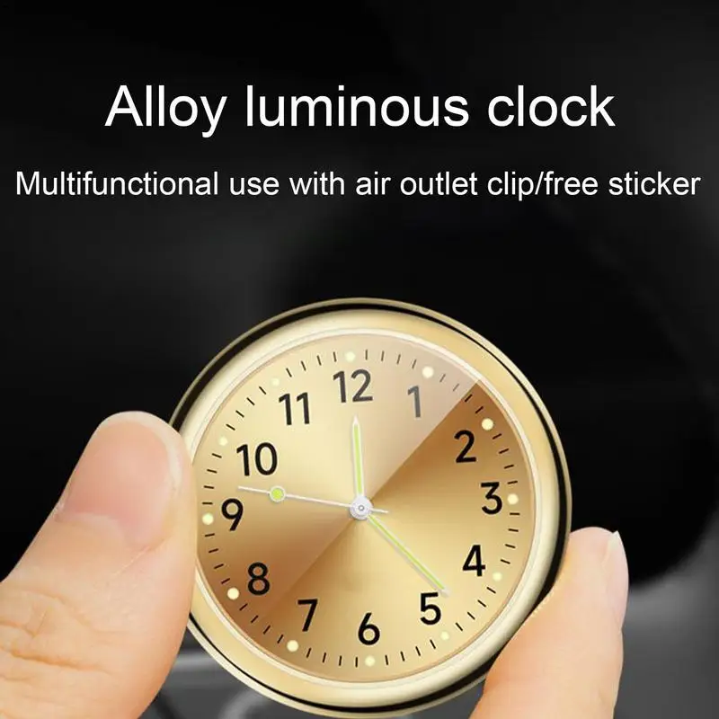 Automobile Clock Interior Automobile Clock Portable Mini Clock Decoration Luminous Analog Watch Ornaments For Cars Trucks RVs