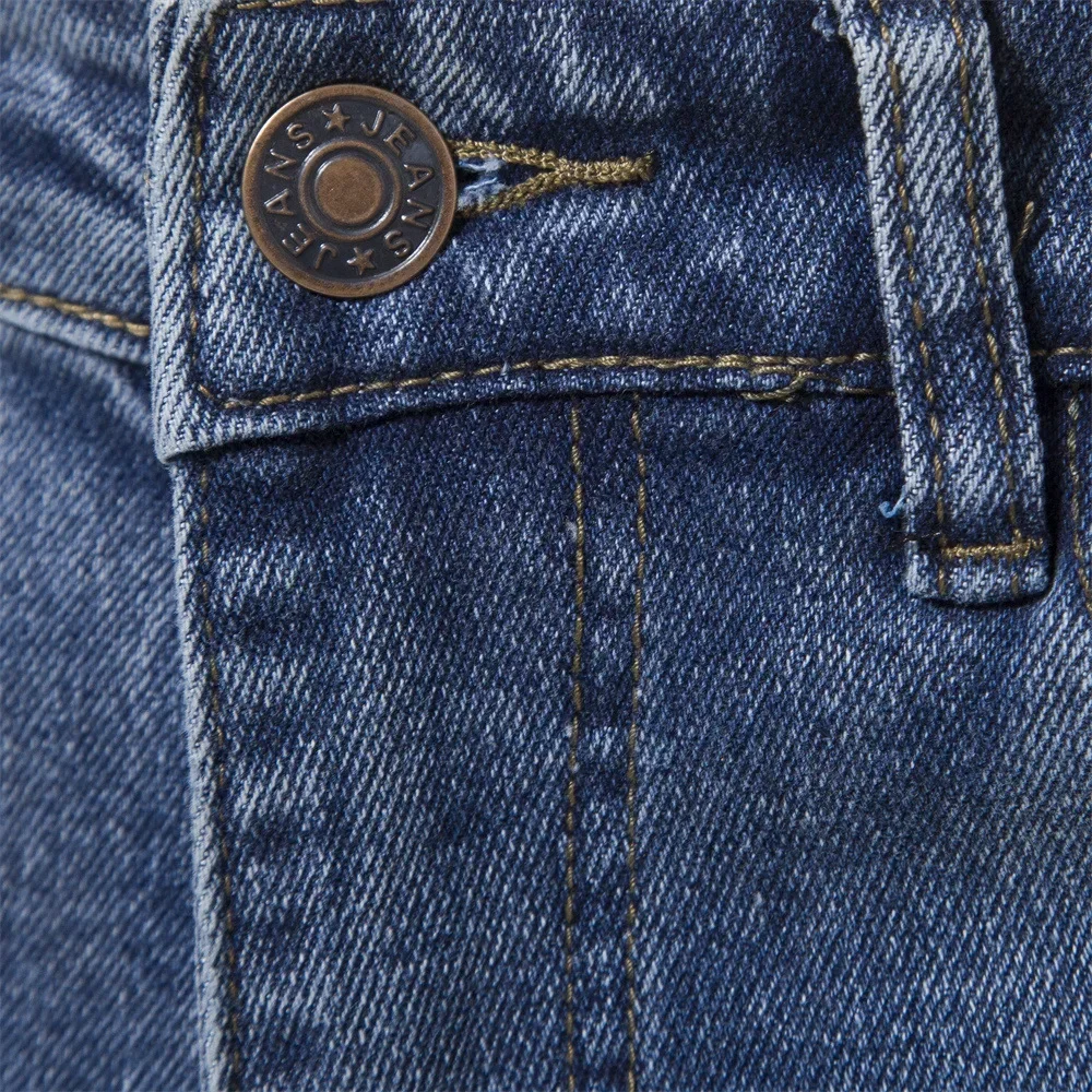 Spring Autumn Men's Jeans High-quality Solid Color Washed Cotton Stretch Straight Denim Pants Male Casual Business Trousers 38