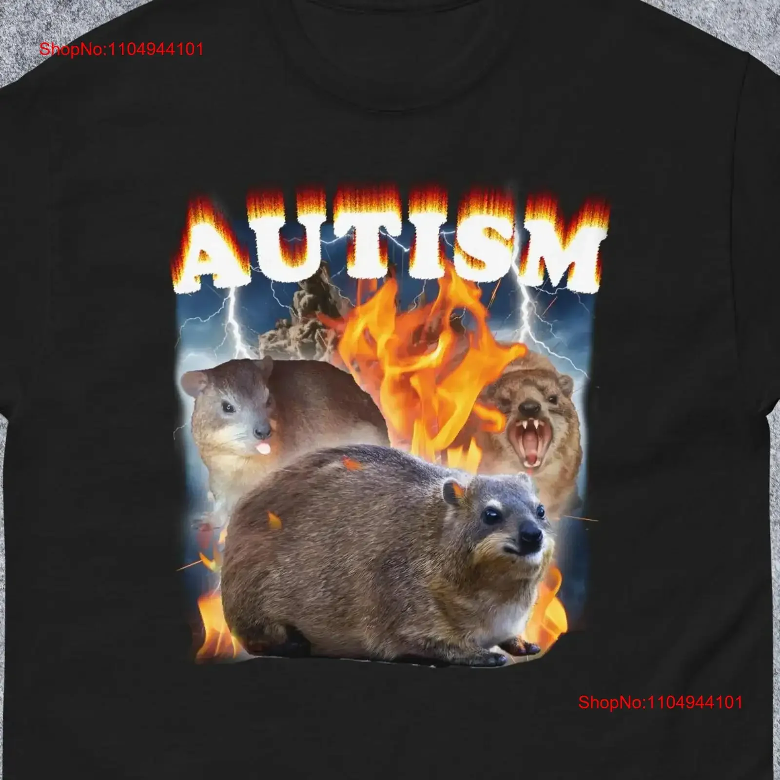 

Autism Funny Hyrax Meme T Shirt for Woman and Man Ugly Unhinged Cringe Lover s Viral Clothes vintage Washed