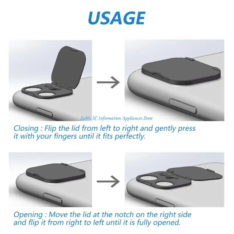 Camera Protector Shield For Phone Shockproof Anti Scratch Lens Cover Design ABS Material Strong Adhesive