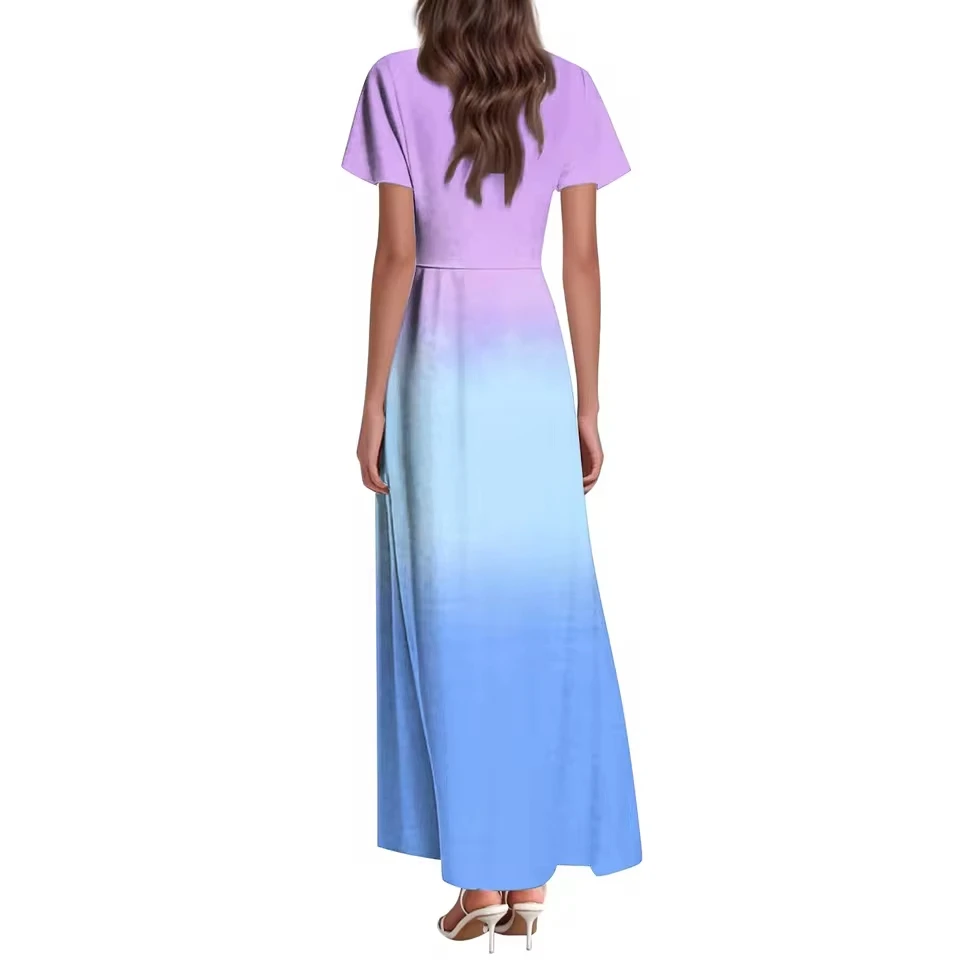 

Dresses For Formal Occasions Maxi Dresses For Women V Neck Short Sleeve Dress Empire Waist Boho Vestidos Elegantes Para Boda