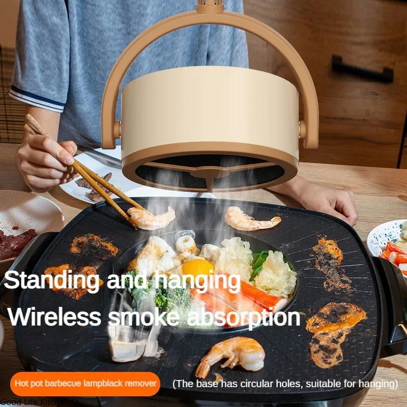 

Desktop Wireless Range Hood Mini Kitchen Hood USB Rechargeable Okap Kuchenny Portable Household Barbecue Hot Pot Mute Range Hood