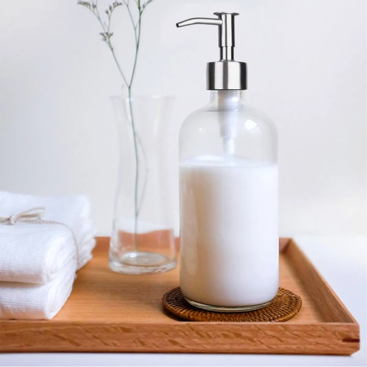 

Дозатор-помпа из нержавеющей стали 28 мм для флаконов с лосьоном, замена старых помп, элегантная классическая крышка-дозатор