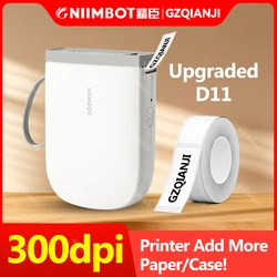 Nimbot D11H Mini Portátil Etiqueta Sem Fio Bluetooth Etiqueta, Impressora impermeável, Nome Tag Preço, Barcode Printing Maker, 300dpi