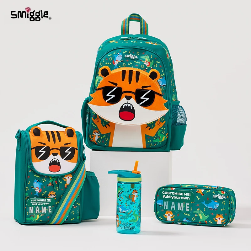 Australian Smiggle Cartoon Tiger Light Cute Backpack Students Stationery Schoolbags Cute Meal Bags School Pencil Case Set Gifts