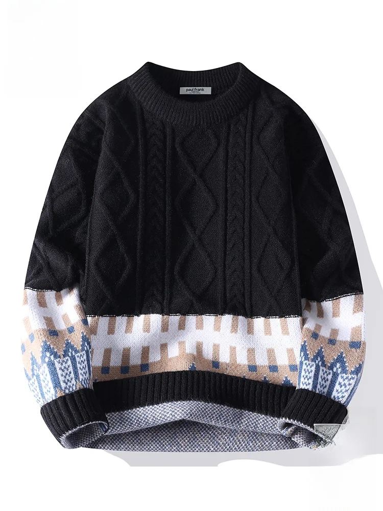 

Мужской вязаный свитер-кардиган Paul Frank свободного кроя с круглым вырезом, осенний, теплый, повседневный, для пар, с дизайном «Обезьяна с большим ртом»