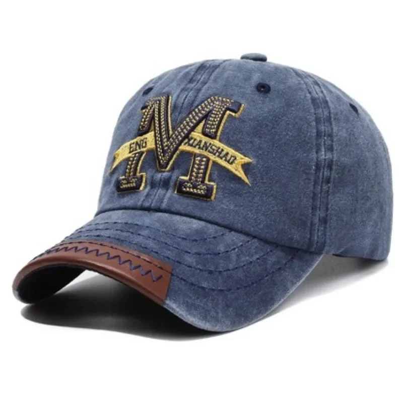Unisex Vintage Japanese Washed Denim Newsboy Cap Distressed Baseball Hat