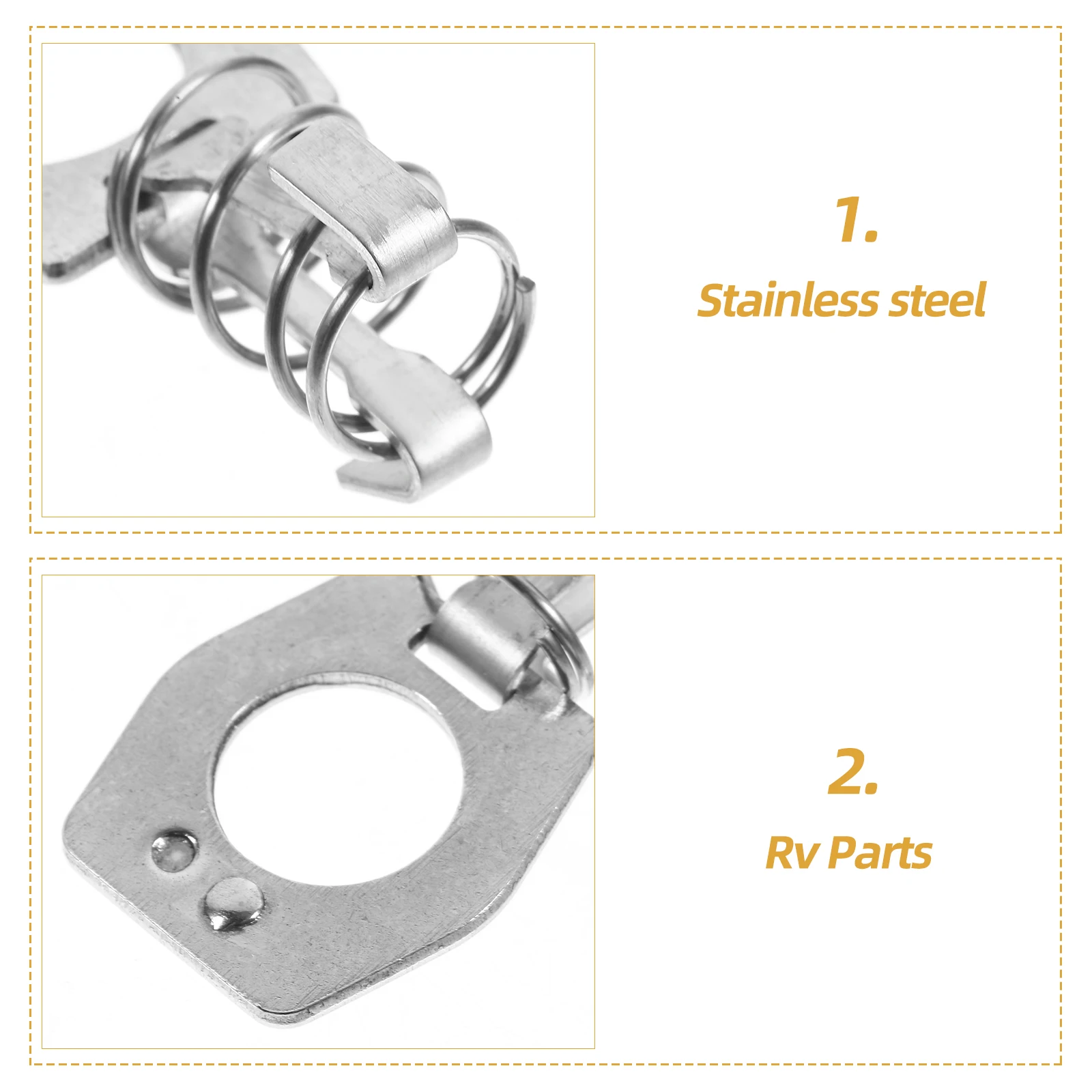

2 pcs RV Rv Water Fastener Heater Cam Locks Stainless Steel DoorLatch Rv Parts Spring Loaded Heater Accessories